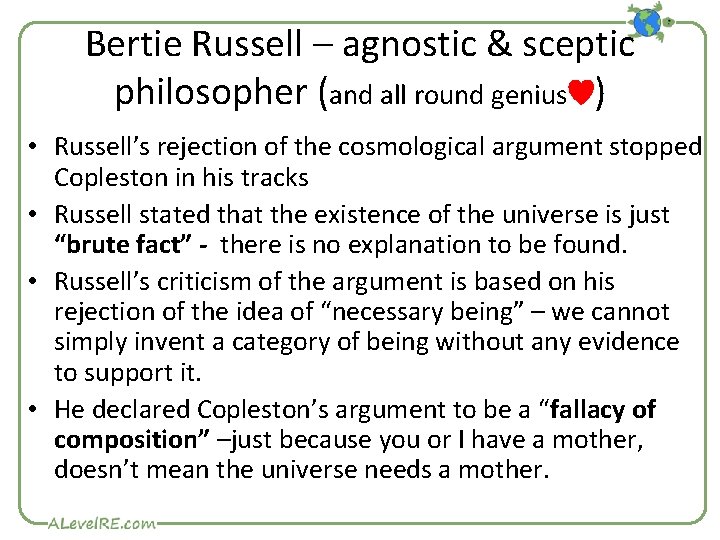 Bertie Russell – agnostic & sceptic philosopher (and all round genius ) • Russell’s