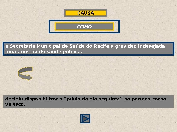 CAUSA COMO a Secretaria Municipal de Saúde do Recife a gravidez indesejada questão uma