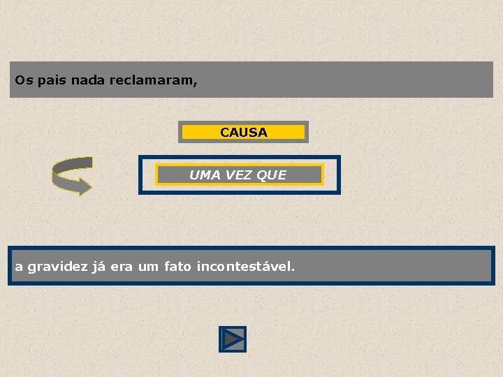 Os pais nada reclamaram, CAUSA UMA VEZ QUE a gravidez já indesejada era um
