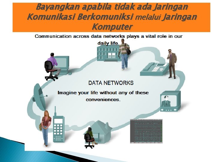 Bayangkan apabila tidak ada Jaringan Komunikasi Berkomuniksi melalui Jaringan Komputer 