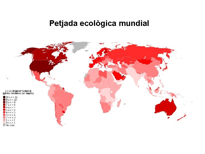 Petjada ecològica mundial 