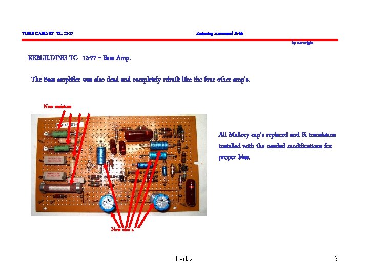 TONE CABINET TC 12 -77 Restoring Hammond X-66 by dan. vigin REBUILDING TC 12