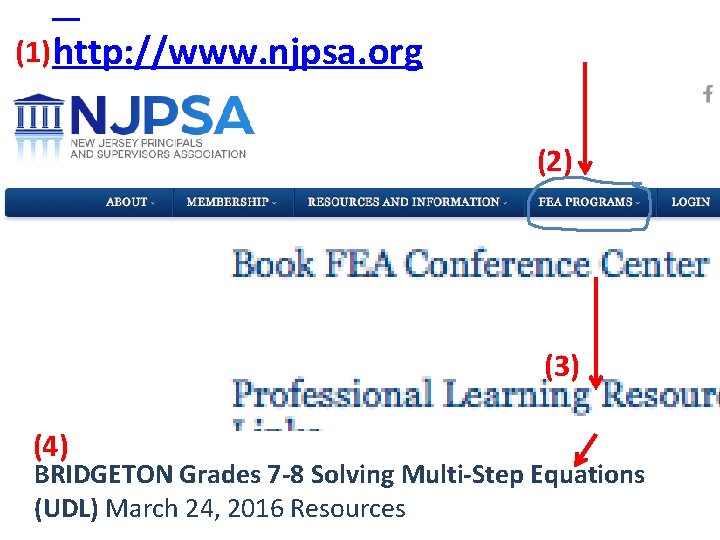  (1) http: //www. njpsa. org (2) (3) (4) BRIDGETON Grades 7 -8 Solving