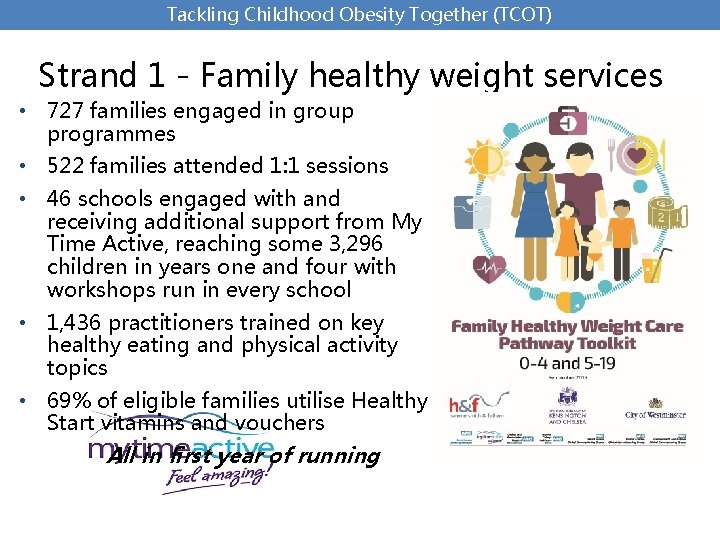 Tackling Childhood Obesity Together (TCOT) Strand 1 - Family healthy weight services • 727