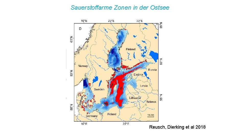 Sauerstoffarme Zonen in der Ostsee Reusch, Dierking et al 2018 