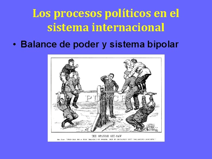 Los procesos políticos en el sistema internacional • Balance de poder y sistema bipolar