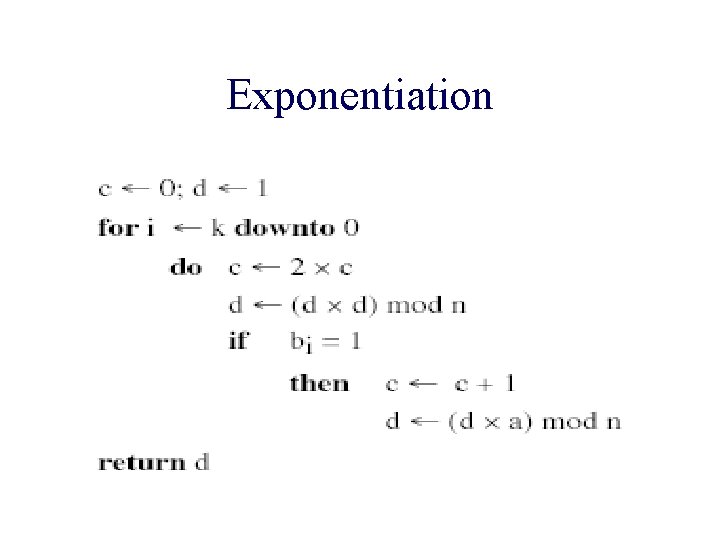 Exponentiation 