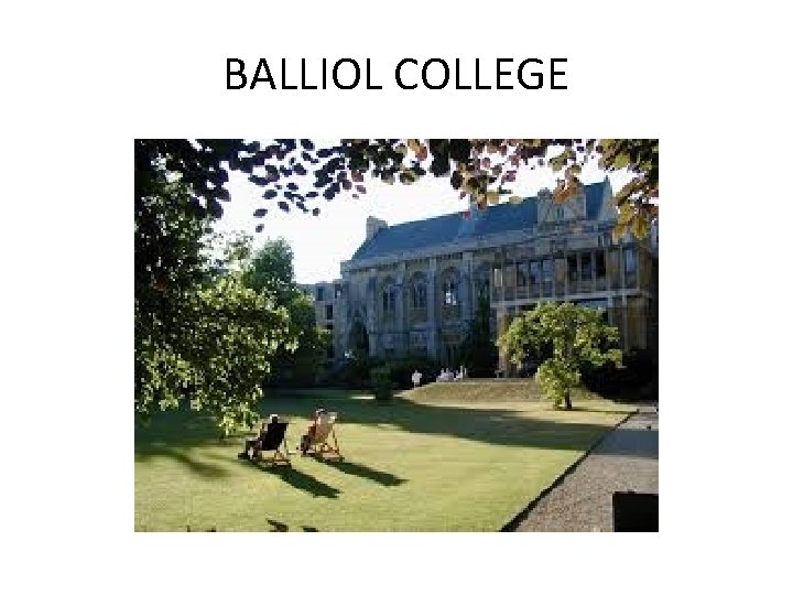 BALLIOL COLLEGE 