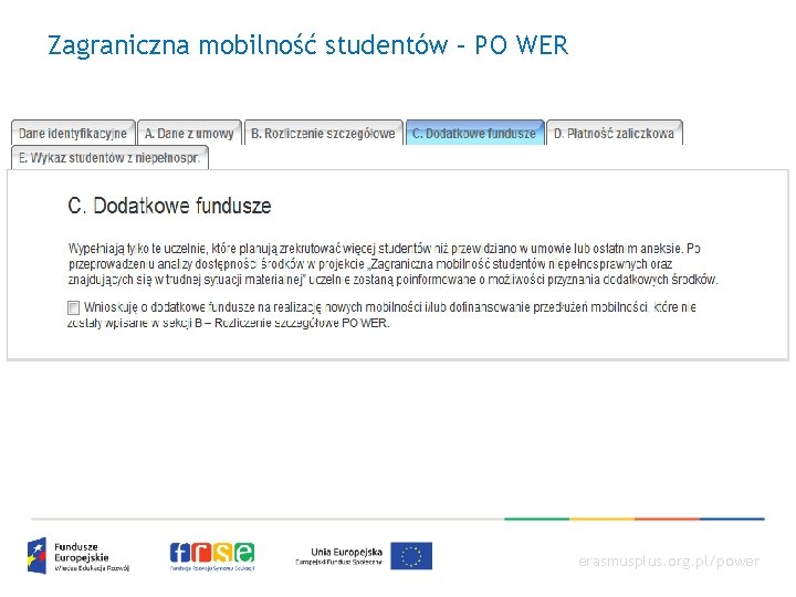 Zagraniczna mobilność studentów – PO WER erasmusplus. org. pl/power 