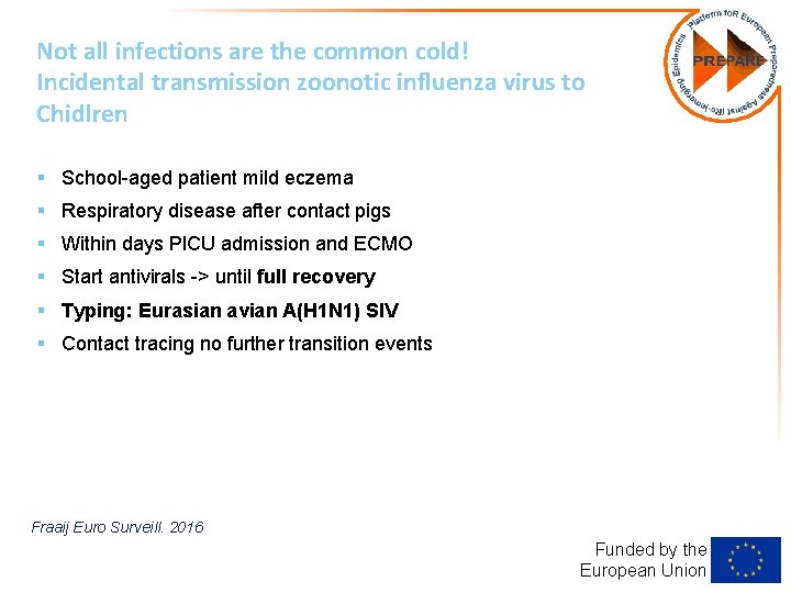 Not all infections are the common cold! Incidental transmission zoonotic influenza virus to Chidlren