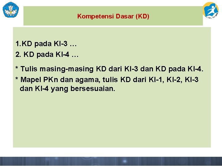 Kompetensi Dasar (KD) 1. KD pada KI-3 … 2. KD pada KI-4 … *