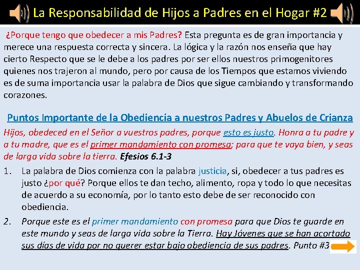 La Responsabilidad de Hijos a Padres en el Hogar #2 ¿Porque tengo que obedecer