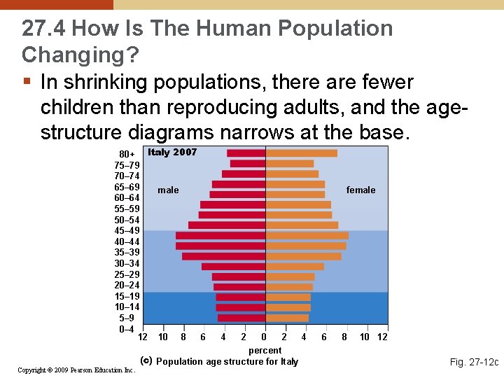 27. 4 How Is The Human Population Changing? § In shrinking populations, there are