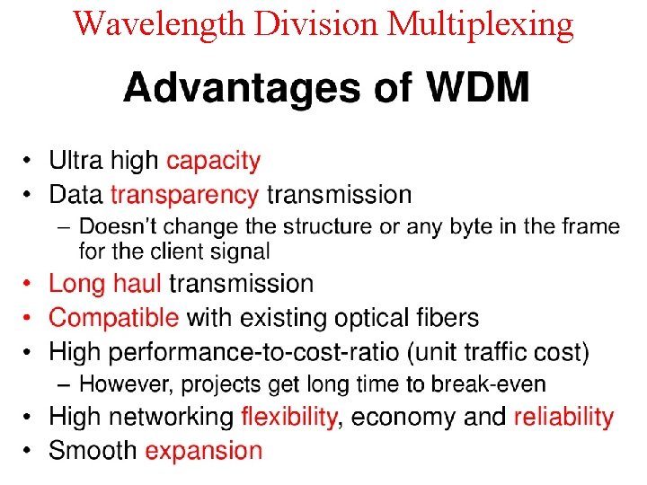 Wavelength Division Multiplexing 