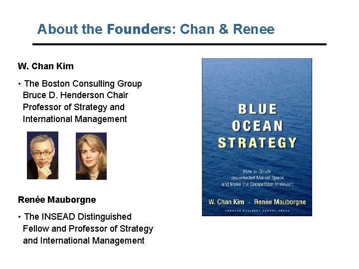 About the Founders: Chan & Renee W. Chan Kim • The Boston Consulting Group