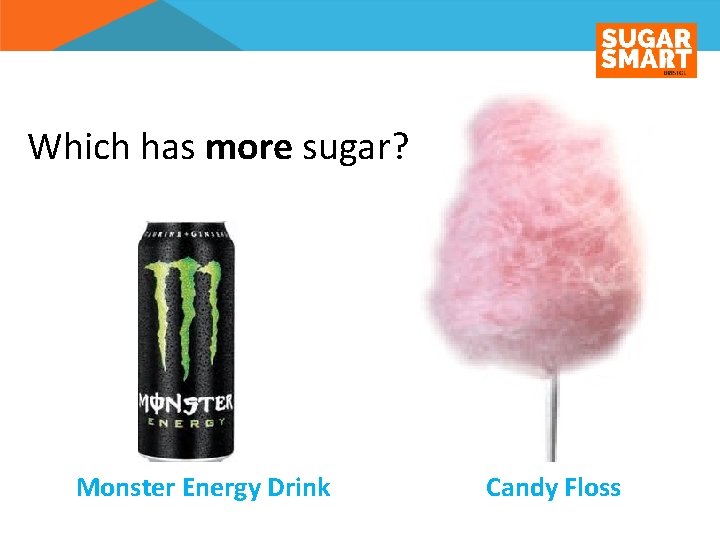 Which has more sugar? Monster Energy Drink Candy Floss 