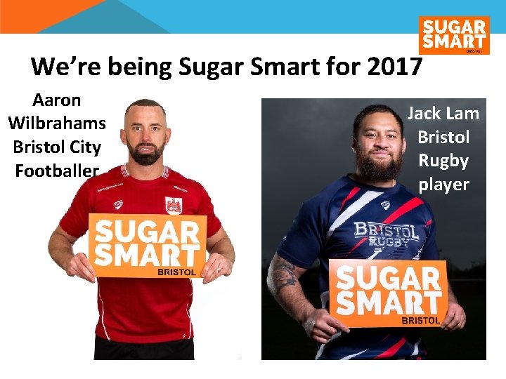 We’re being Sugar Smart for 2017 Aaron Wilbrahams Bristol City Footballer Jack Lam Bristol