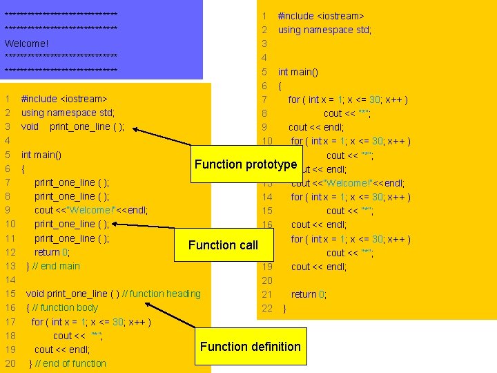 1 #include <iostream> 2 using namespace std; 3 4 5 int main() 6 {