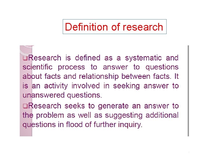 Definition of research 