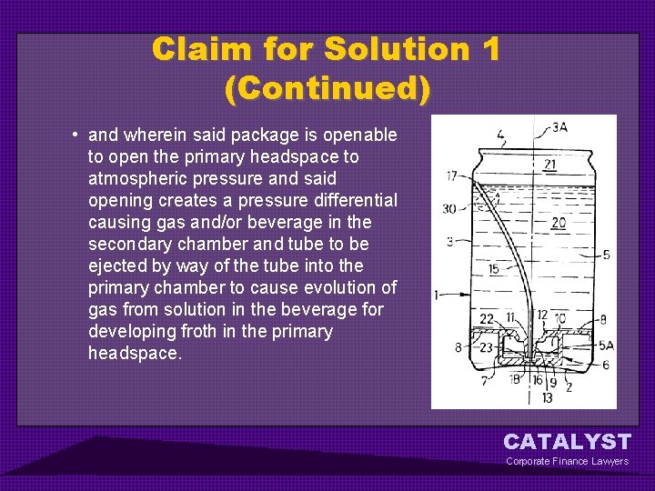 Claim for Solution 1 (Continued) • and wherein said package is openable to open