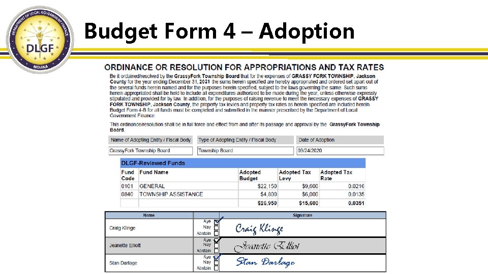 Budget Form 4 – Adoption 