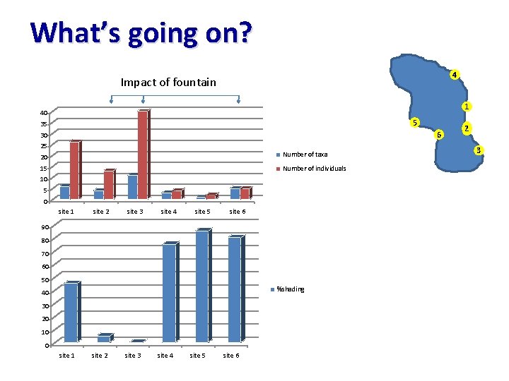 What’s going on? 4 Impact of fountain 1 40 5 35 6 30 25