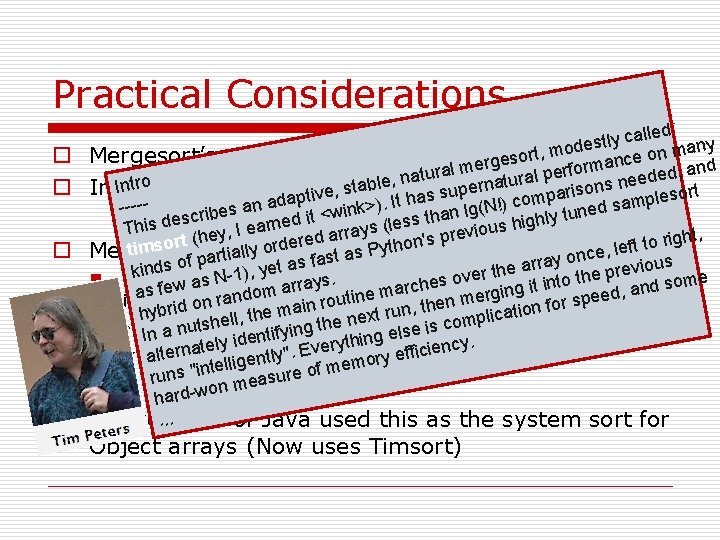 Practical Considerations o o o called ny y l t s e a od