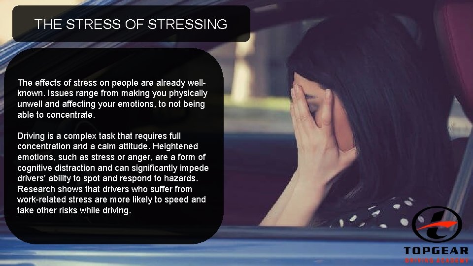 THE STRESS OF STRESSING The effects of stress on people are already wellknown. Issues