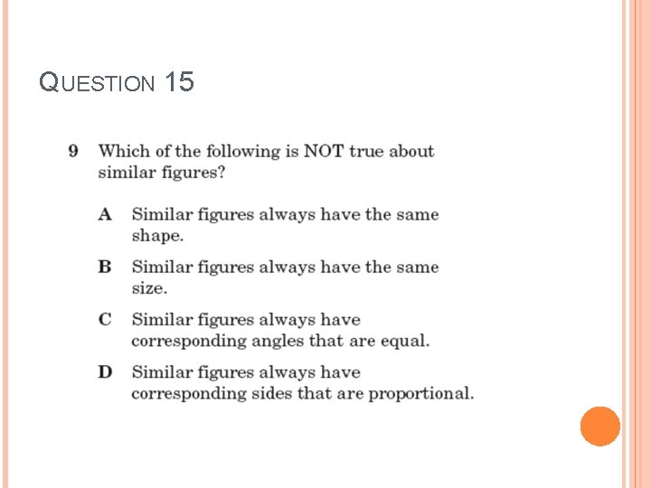 QUESTION 15 