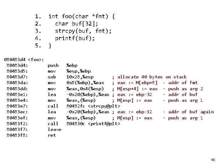 1. 2. 3. 4. 5. 080483 d 4 <foo>: 80483 d 4: 80483 d 1. 2. 3. 4. 5. 080483 d 4 <foo>: 80483 d 4: 80483 d