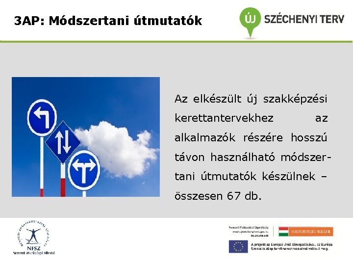 3 AP: Módszertani útmutatók Az elkészült új szakképzési kerettantervekhez az alkalmazók részére hosszú távon