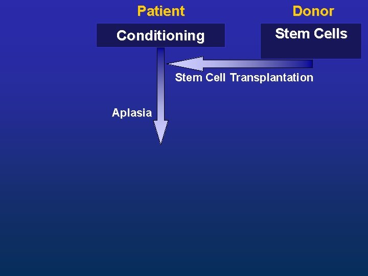 Patient Donor Conditioning Stem Cells Stem Cell Transplantation Aplasia 