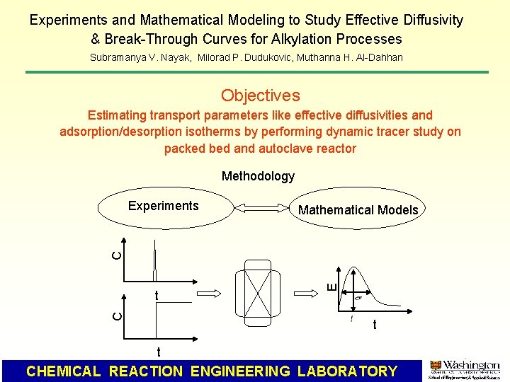 Experiments and Mathematical Modeling to Study Effective Diffusivity & Break-Through Curves for Alkylation Processes