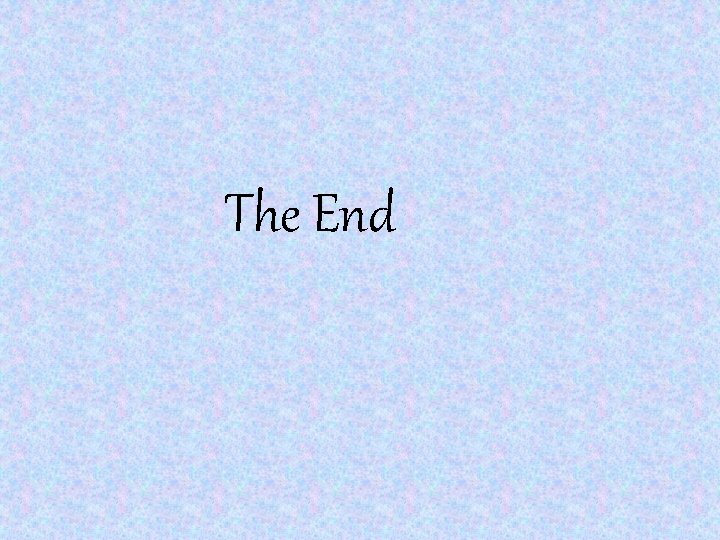 The End 