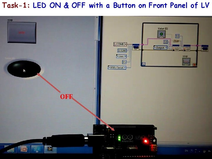 Task-1: LED ON & OFF with a Button on Front Panel of LV OFF Task-1: LED ON & OFF with a Button on Front Panel of LV OFF