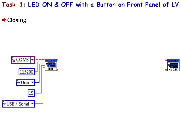 Task-1: LED ON & OFF with a Button on Front Panel of LV Closing Task-1: LED ON & OFF with a Button on Front Panel of LV Closing