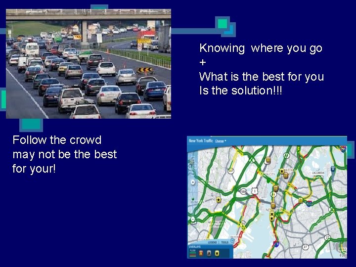 Knowing where you go + What is the best for you Is the solution!!! Knowing where you go + What is the best for you Is the solution!!!