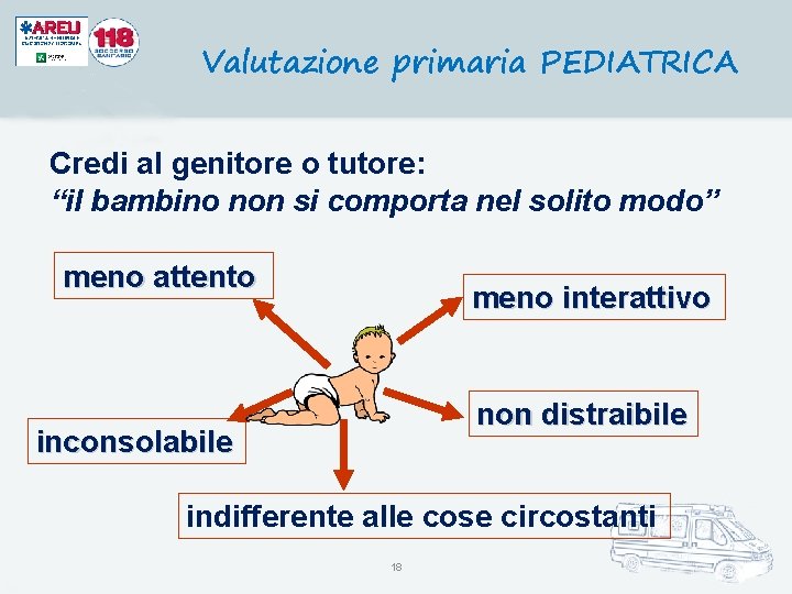 Valutazione primaria PEDIATRICA Credi al genitore o tutore: “il bambino non si comporta nel