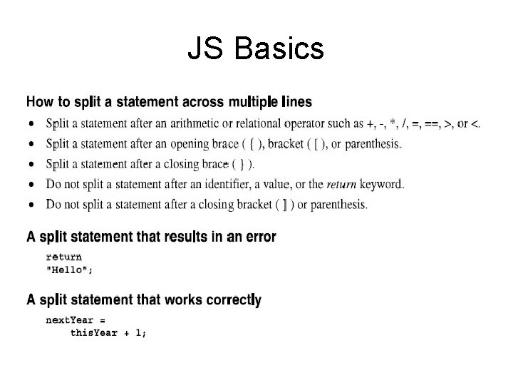 JS Basics 