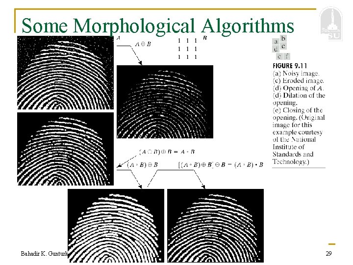 Some Morphological Algorithms Bahadir K. Gunturk 29 