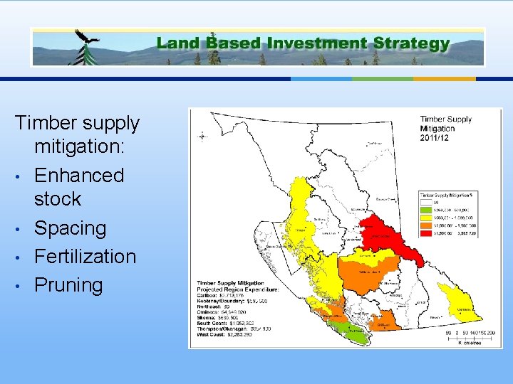 Timber supply mitigation: • Enhanced stock • Spacing • Fertilization • Pruning 