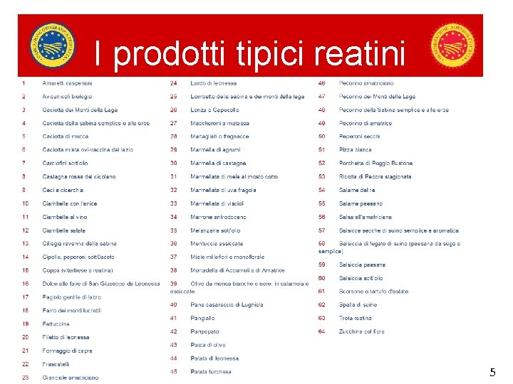 I prodotti tipici reatini 5 