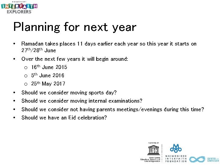 Planning for next year • • • Ramadan takes places 11 days earlier each