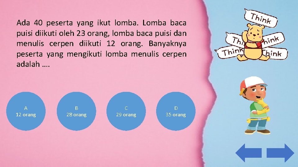 Ada 40 peserta yang ikut lomba. Lomba baca puisi diikuti oleh 23 orang, lomba