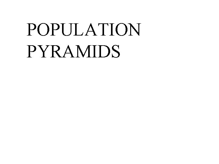 POPULATION PYRAMIDS 