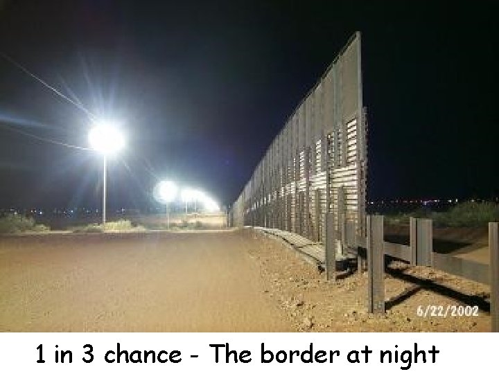 1 in 3 chance - The border at night 