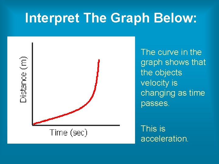 Interpret The Graph Below: The curve in the graph shows that the objects velocity Interpret The Graph Below: The curve in the graph shows that the objects velocity