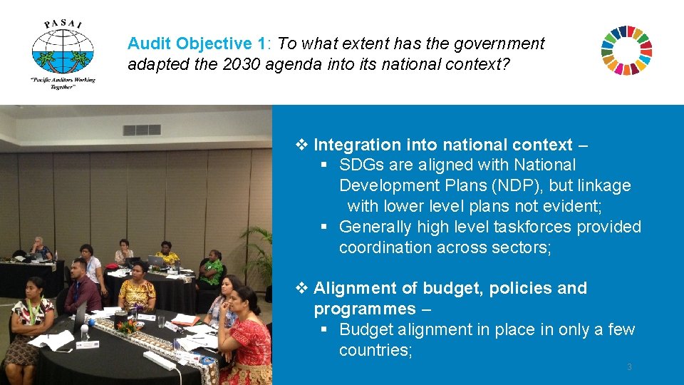 Audit Objective 1: To what extent has the government adapted the 2030 agenda into