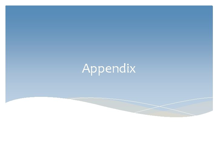 Appendix 