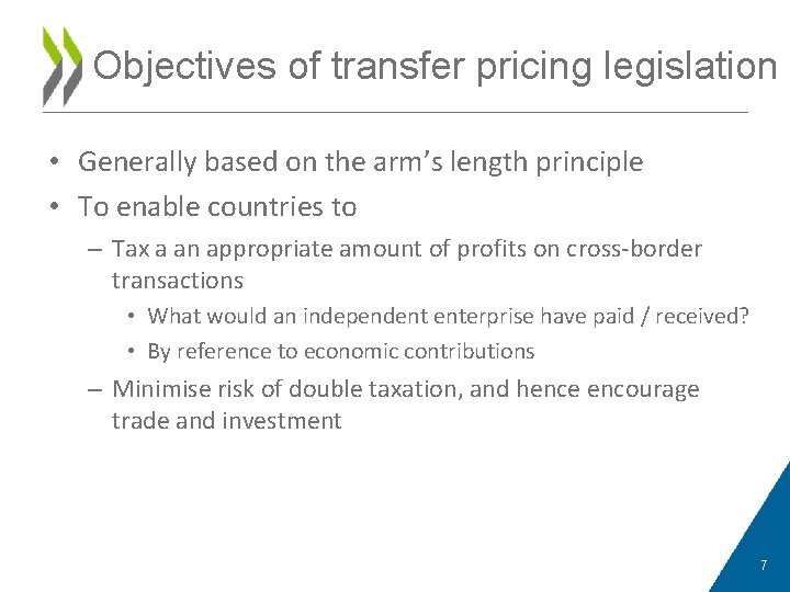 TRANSFER PRICING AND THE OECD Melinda Brown Transfer